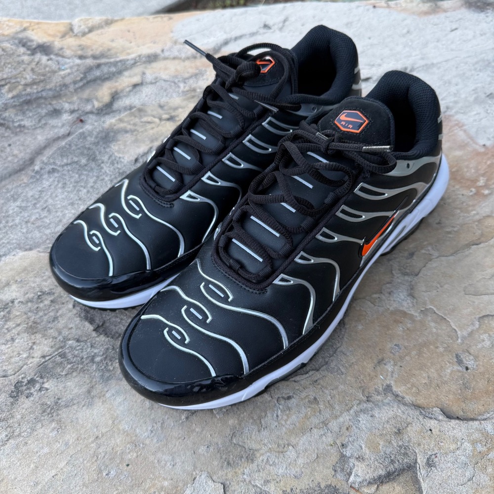 Nike Mens Air Max Plus Golf Black Total Orange FZ4150-002 Size 12 NWOB